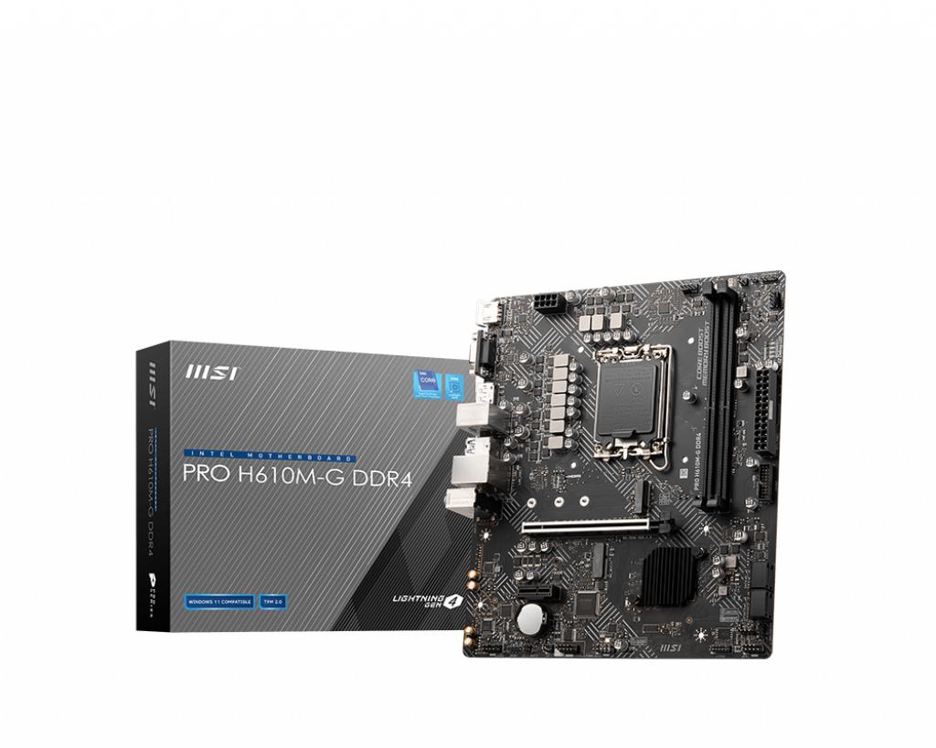 MSI PRO H610M-G DDR4 scheda madre Intel H610 LGA 1700 micro ATX (MSI PRO H610M-G DDR4 S1700/DP-HDMI-VGA/M.2/LAN/?ATX)